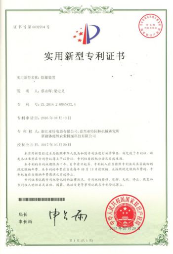 Patent Certificate